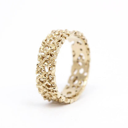 Wedding Band, wedding ring,his and hers, Wedding ring, gold Wedding Band, Band, Women's Wedding Band, Wedding Ring, Coral Wedding Band - NOOI JEWELRY