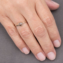 Load image into Gallery viewer, Rustic brown diamond engagement ring simple - NOOI JEWELRY