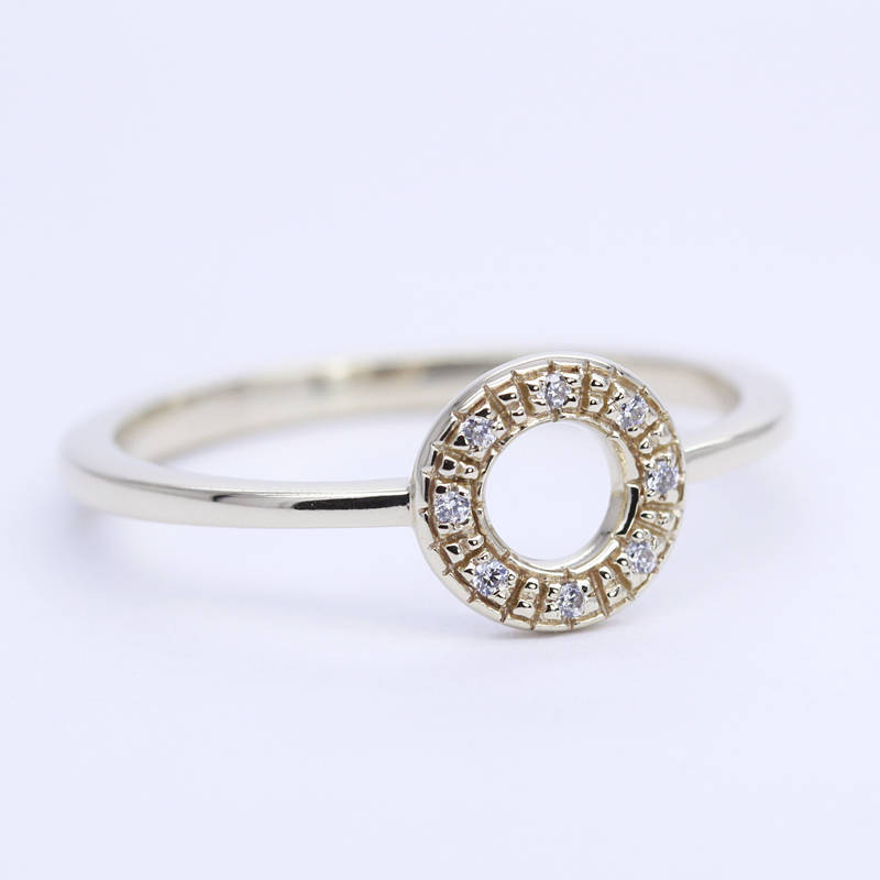 Open circle diamond ring - NOOI JEWELRY