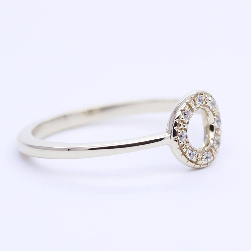 Open circle diamond ring - NOOI JEWELRY