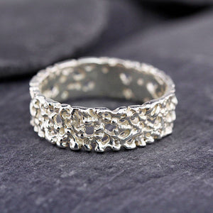 wedding band, sterling silver wedding band, gay wedding ring,his and hers, wedding ring, sterling silver band, silver band, organic band - NOOI JEWELRY