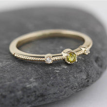 Load image into Gallery viewer, Green tourmaline and diamond engagement ring - NOOI JEWELRY