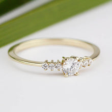 Load image into Gallery viewer, Engagement Ring, moissanite ring,  minimalist ring, moissanite engagement ring, delicate diamond ring, simple diamond ring, simple ring - NOOI JEWELRY