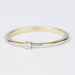 Diamond Engagement Ring, wedding band curved, Solitaire Diamond Ring, Wedding Ring Set, Diamond Ring, White Diamond Wedding Ring - NOOI JEWELRY