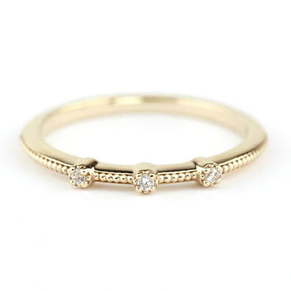 Cluster ring, Engagement Ring, delicate diamond ring, round engagement Ring, Symmetric Ring, Delicate Ring, black diamond ring - NOOI JEWELRY