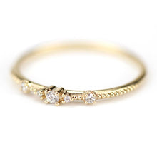 Load image into Gallery viewer, Thin diamond wedding band for women simple | diamond wedding bands stackable - NOOI JEWELRY