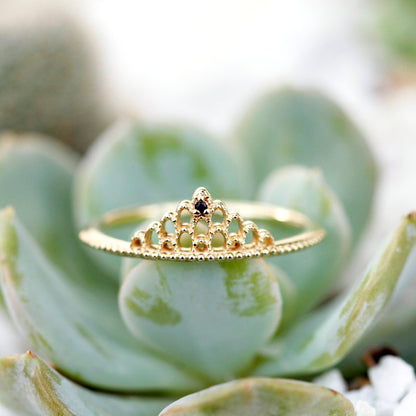 minimalist engagement ring, Filigree Wedding band, Engagement ring, diamond wedding band, vintage ring, filigree engagement, thin band - NOOI JEWELRY