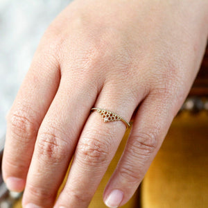 filigree wedding band with diamond - NOOI JEWELRY