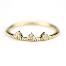Load image into Gallery viewer, White diamond wedding band | Stackable dainty engagement ring - NOOI JEWELRY