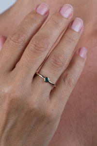 simple engagement ring, emerald ring, minimalist engagement ring, minimal ring, dainty ring, engagement ring emerald | R149EMERALDMATT - NOOI JEWELRY