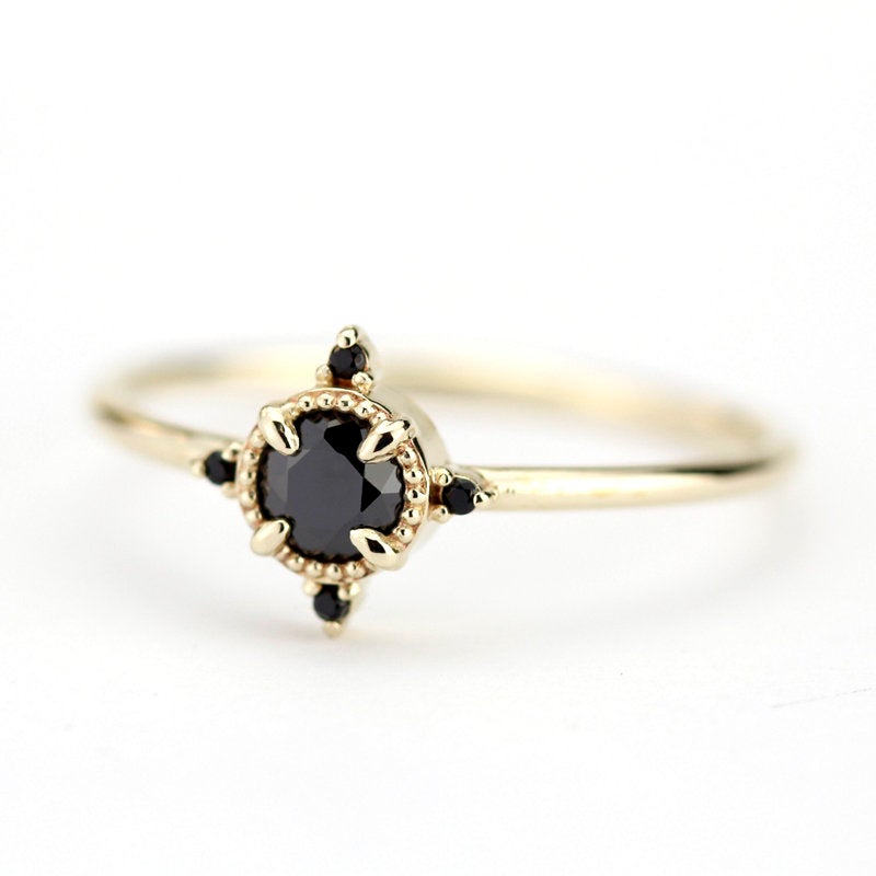 Diamond ring, engagement ring, wedding ring, diamond engagement, gold ring, promise ring, gold diamond ring, delicate ring, anniversary ring - NOOI JEWELRY