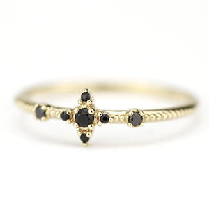 wedding ring set, diamond ring, black diamond ring, wedding ring, engagement ring, promise ring, wedding band, chevron band R198 R215 BD - NOOI JEWELRY