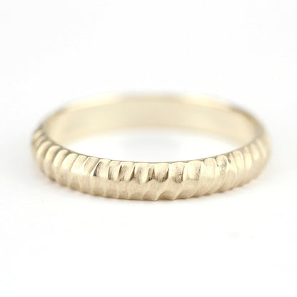 wedding band, gold wedding band, Wedding Band Ring, Mens Wedding ring, 18k Wedding Band, Organic 18k Gold Wedding Ring - NOOI JEWELRY