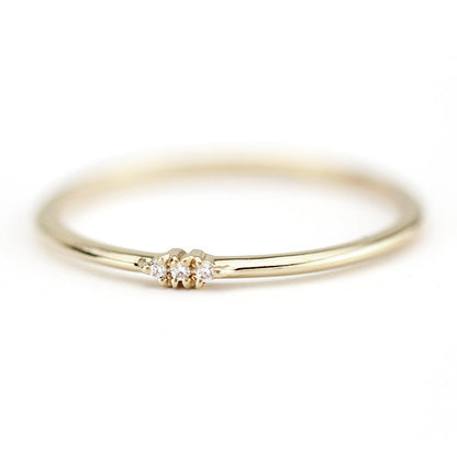 diamond wedding ring, engagement ring, diamond wedding band, thin wedding ring, diamond rings, minimalist ring, minimal, dainty ring - NOOI JEWELRY