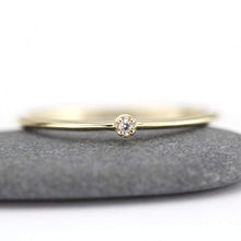 Load image into Gallery viewer, minimalist ring, engagement ring, dainty ring, simple ring diamond, dainty ring diamond, simple ring, diamond ring, girlfriend gift R 223WD - NOOI JEWELRY