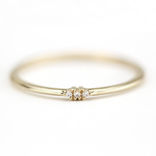 diamond wedding ring, engagement ring, diamond wedding band, thin wedding ring, diamond rings, minimalist ring, minimal, dainty ring - NOOI JEWELRY