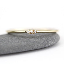 Load image into Gallery viewer, diamond wedding ring, engagement ring, diamond wedding band, thin wedding ring, diamond rings, minimalist ring, minimal, dainty ring - NOOI JEWELRY