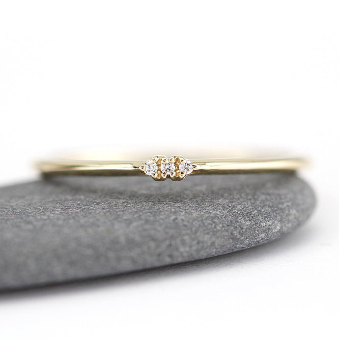 diamond wedding ring, engagement ring, diamond wedding band, thin wedding ring, diamond rings, minimalist ring, minimal, dainty ring - NOOI JEWELRY