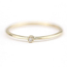 Load image into Gallery viewer, minimalist ring, engagement ring, dainty ring, simple ring diamond, dainty ring diamond, simple ring, diamond ring, girlfriend gift R 223WD - NOOI JEWELRY