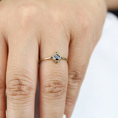 diamond ring, black diamond ring, wedding set, wedding ring, engagement ring, promise ring, wedding band, anniversary ring | R 214 R 213 BD - NOOI JEWELRY