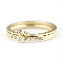 Load image into Gallery viewer, engagement ring set, diamond wedding rings, bridal wedding set, wedding ring, nesting wedding ring set, wedding ring set, Wedding set | R146 R173WD - NOOI JEWELRY