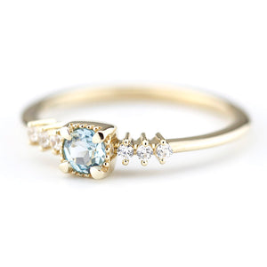 sky blue topaz and diamond engagement ring R 220SKY - NOOI JEWELRY