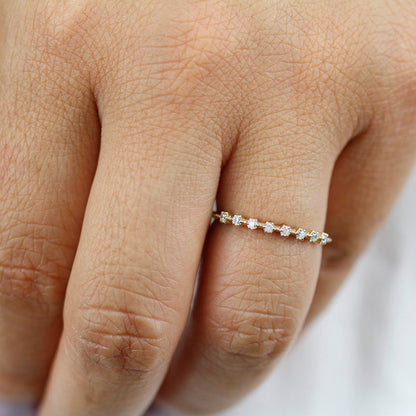 Eternity ring diamond, wedding diamond band, eternity ring gold, eternity ring for women, eternity ring yellow gold, eternity wedding band - NOOI JEWELRY