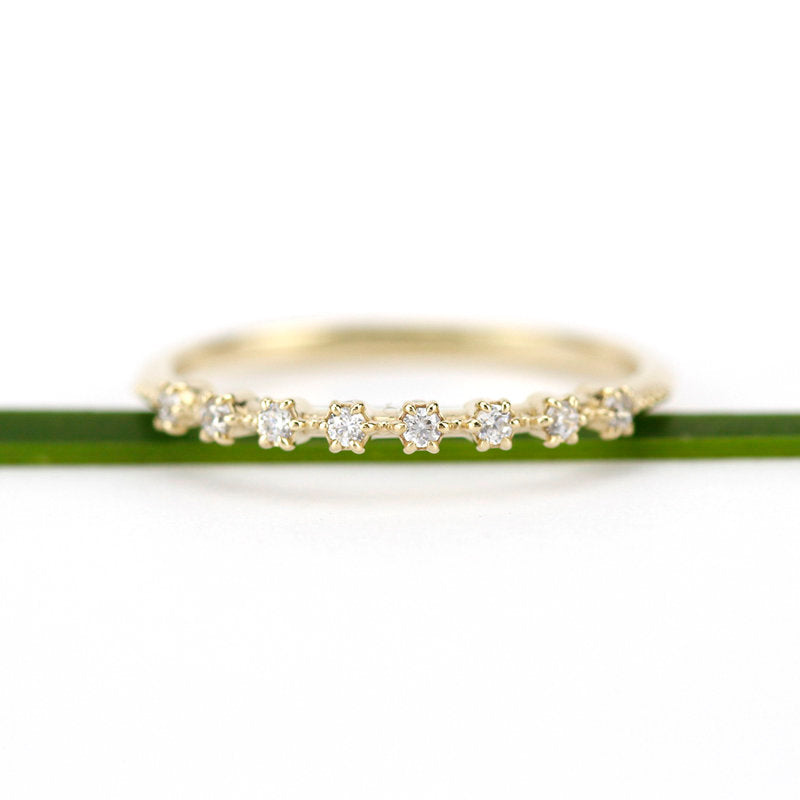 Eternity ring diamond, wedding diamond band, eternity ring gold, eternity ring for women, eternity ring yellow gold, eternity wedding band - NOOI JEWELRY