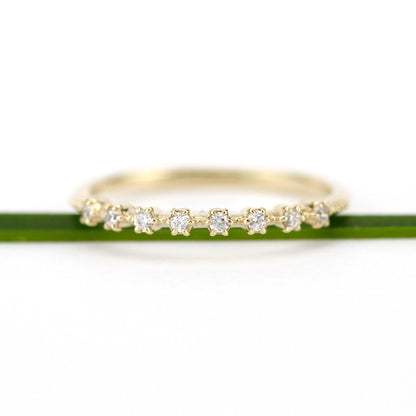 Eternity ring diamond, wedding diamond band, eternity ring gold, eternity ring for women, eternity ring yellow gold, eternity wedding band - NOOI JEWELRY