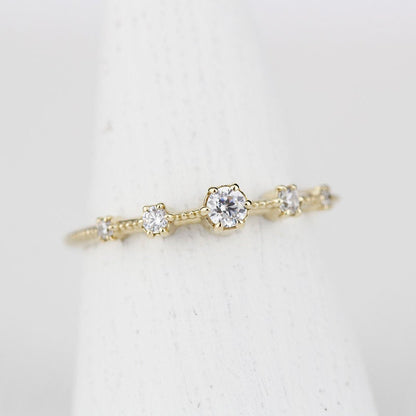 Elegant engagement ring unique | diamond engagement ring round simple - NOOI JEWELRY