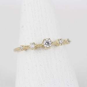 Elegant engagement ring unique | diamond engagement ring round simple - NOOI JEWELRY
