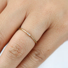 Load image into Gallery viewer, diamond wedding ring, engagement ring, diamond wedding band, thin wedding ring, diamond rings, minimalist ring, minimal, dainty ring - NOOI JEWELRY