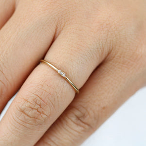 diamond wedding ring, engagement ring, diamond wedding band, thin wedding ring, diamond rings, minimalist ring, minimal, dainty ring - NOOI JEWELRY