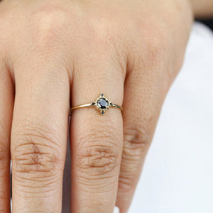 Diamond ring, engagement ring, wedding ring, diamond engagement, gold ring, promise ring, gold diamond ring, delicate ring, anniversary ring - NOOI JEWELRY