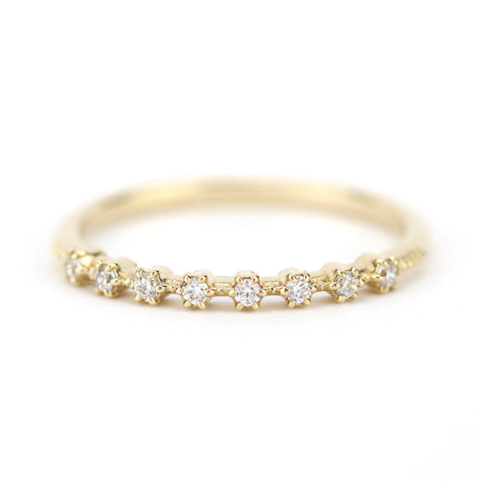 Eternity ring diamond, wedding diamond band, eternity ring gold, eternity ring for women, eternity ring yellow gold, eternity wedding band - NOOI JEWELRY