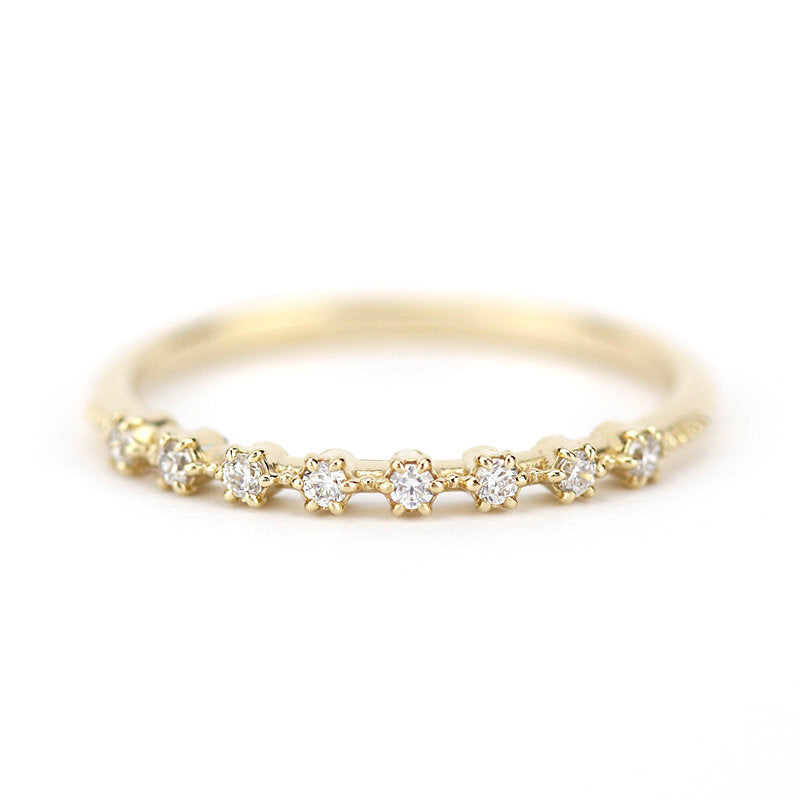 Eternity ring diamond, wedding diamond band, eternity ring gold, eternity ring for women, eternity ring yellow gold, eternity wedding band - NOOI JEWELRY