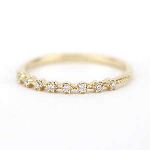 Eternity ring diamond, wedding diamond band, eternity ring gold, eternity ring for women, eternity ring yellow gold, eternity wedding band - NOOI JEWELRY
