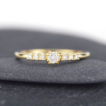 Load image into Gallery viewer, minimalist engagement ring simple unique | 7 stones engagement ring - NOOI JEWELRY