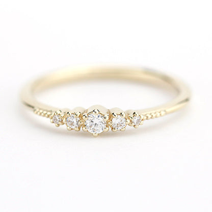 Small diamond wedding band simple | eternity wedding band diamond anniversaries - NOOI JEWELRY
