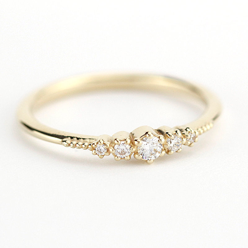 Small diamond wedding band simple | eternity wedding band diamond anniversaries - NOOI JEWELRY