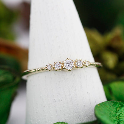 Small diamond wedding band simple | eternity wedding band diamond anniversaries - NOOI JEWELRY