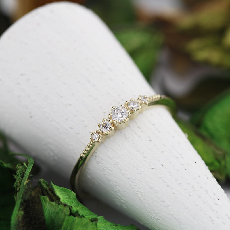 Small diamond wedding band simple | eternity wedding band diamond anniversaries - NOOI JEWELRY