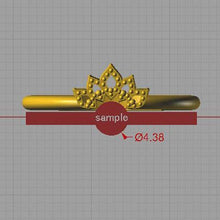 Load image into Gallery viewer, Curved Band, 18K Curved Wedding Band, Curved Wedding Band 18K Gold, Crown Wedding Ring, Gold Curved Band, Wedding Ring Set, nesting Rings - NOOI JEWELRY