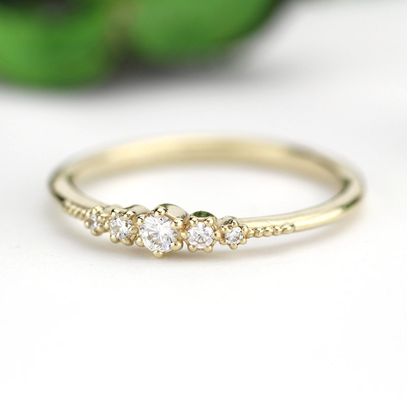 Small diamond wedding band simple | eternity wedding band diamond anniversaries - NOOI JEWELRY