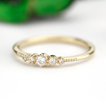 Small diamond wedding band simple | eternity wedding band diamond anniversaries - NOOI JEWELRY