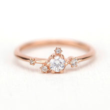 Load image into Gallery viewer, Rose gold engagement ring diamond cluster - NOOI JEWELRY