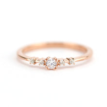 Load image into Gallery viewer, Rose gold engagement ring unique diamonds - NOOI JEWELRY