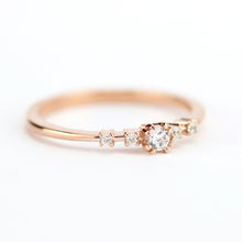 Load image into Gallery viewer, Rose gold engagement ring unique diamonds - NOOI JEWELRY