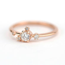 Load image into Gallery viewer, Rose gold engagement ring diamond cluster - NOOI JEWELRY