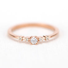 Load image into Gallery viewer, Rose gold engagement ring unique diamonds - NOOI JEWELRY